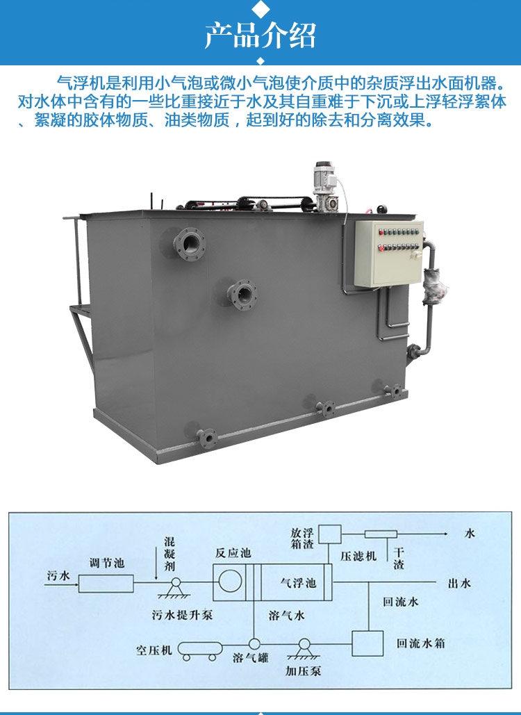 溶氣氣浮機的適用范圍及工作原理
